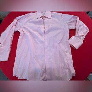 Angel Bespoke Soft Pink Textile Men Dress shirt🌼🌼Size XL🌼🌼🌼